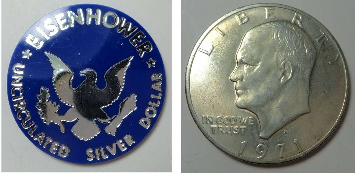 USA Uncirculated Eisenhower Silver Dollar 1971