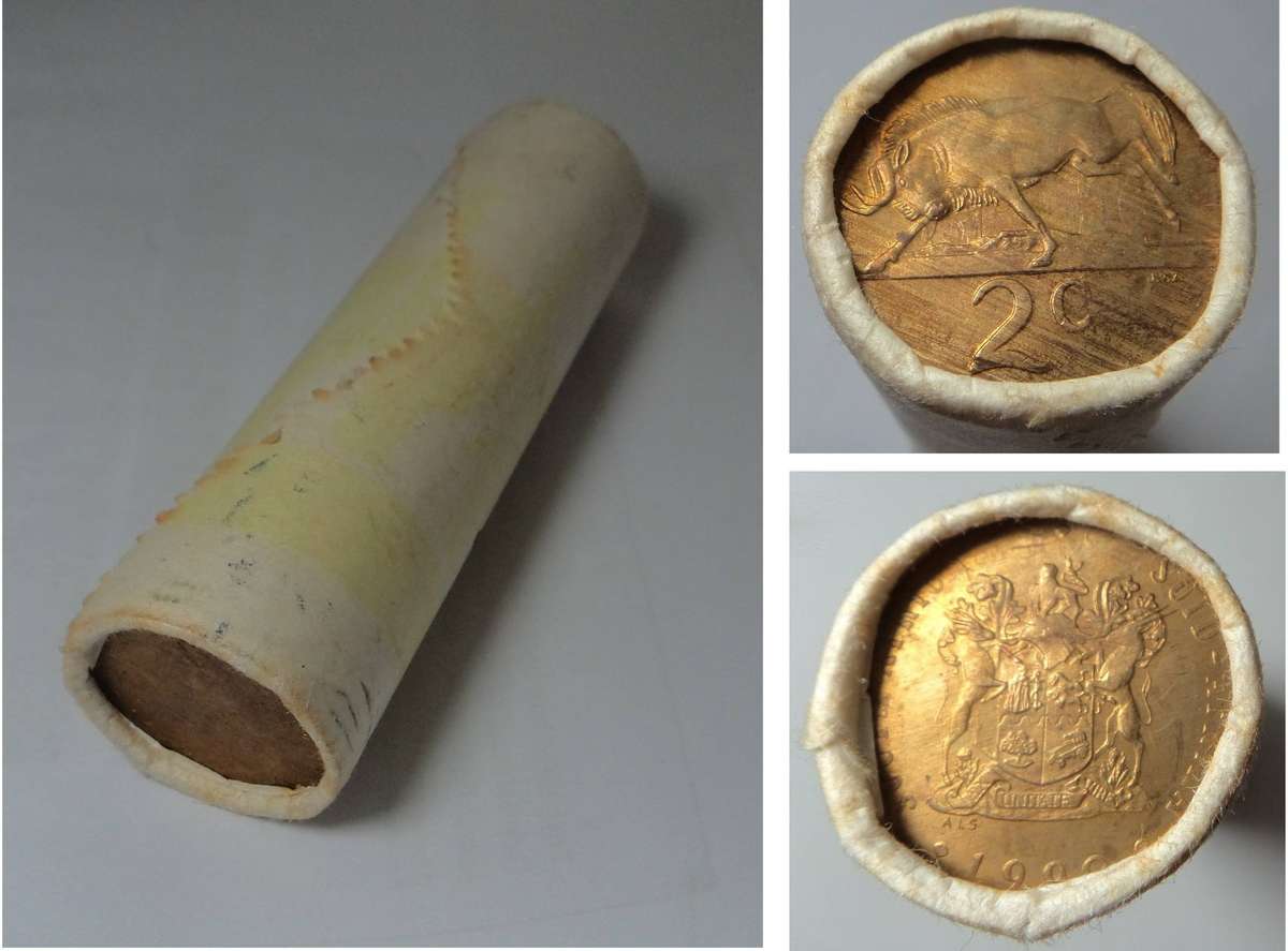 Trust Bank South Africa Roll of 2c Coins of 1990