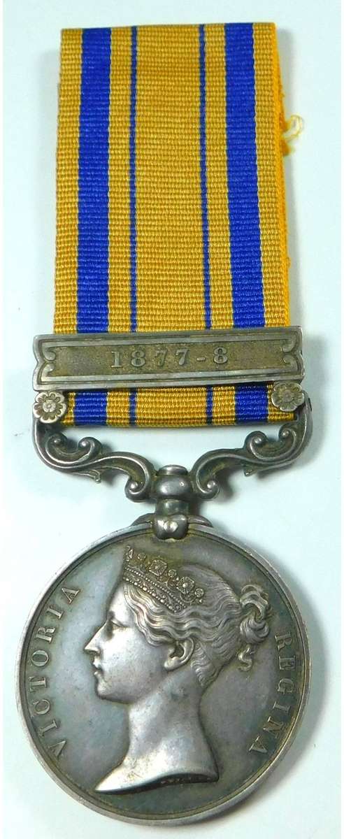 South Africa Medal 1877/8 to Pte. J. Nienaber Albert Burgs.
