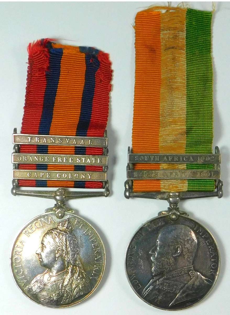 Queen's & King's Medals to 4909 Pte. W. Smith 2 RL. Berks Regt.