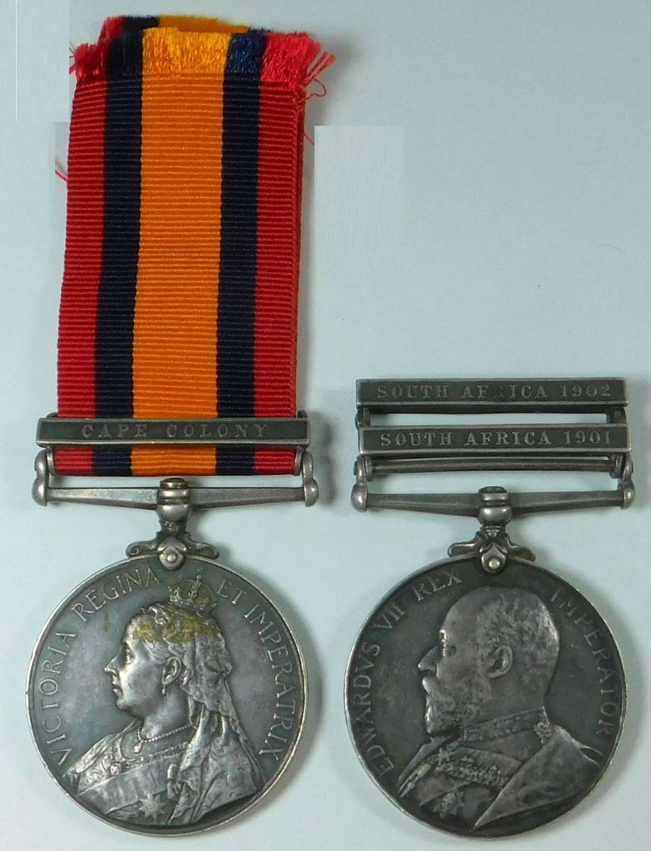Queen's & Kings Medals to 1872 Pte. S.S. Hemmings D.E.O.V.R.C.