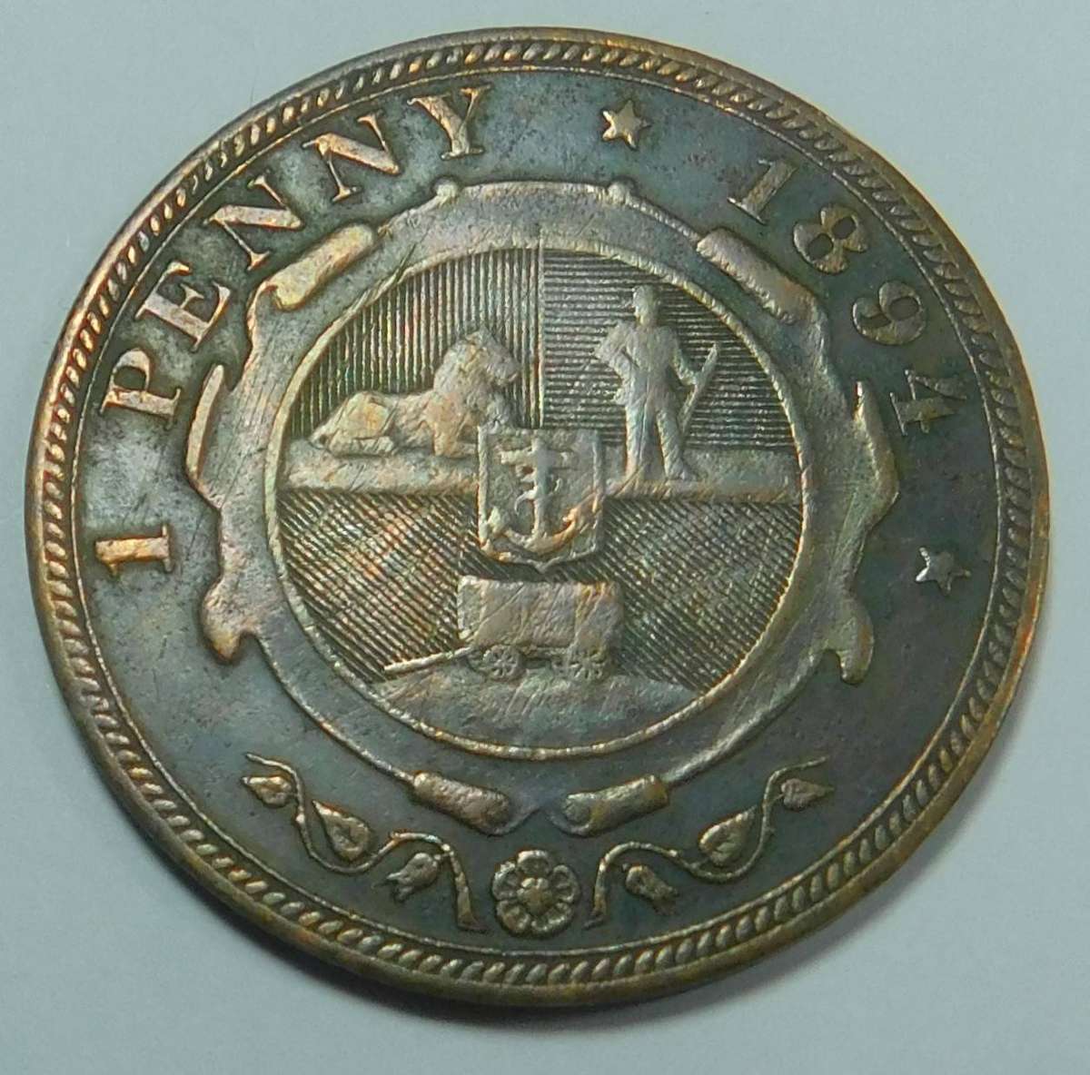 Paul Kruger ZAR Penny of 1894