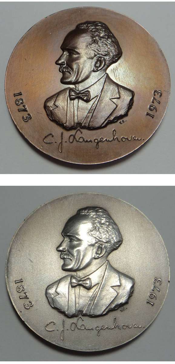 Silver & Bronze Set: CJ Langenhoven 1873 - 1973