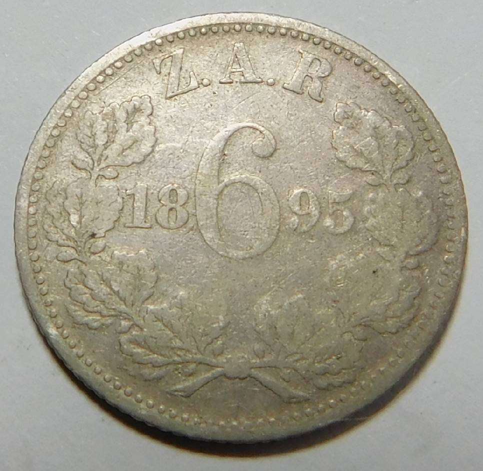 Paul Kruger ZAR Sixpence (6d) of 1895