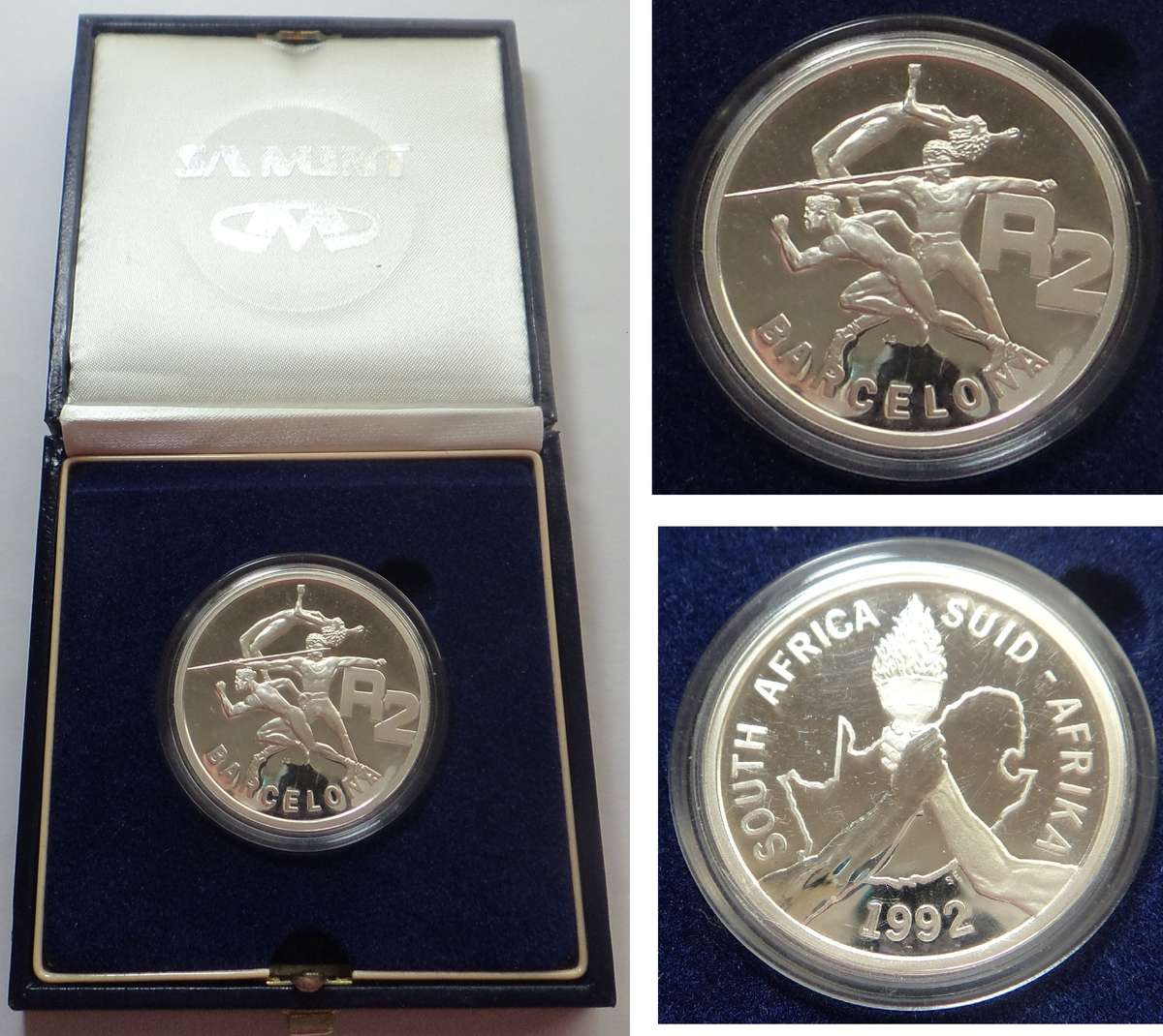 RSA Boxed Silver R2 Crown 1992 (Barcelona Olympics) 4 available