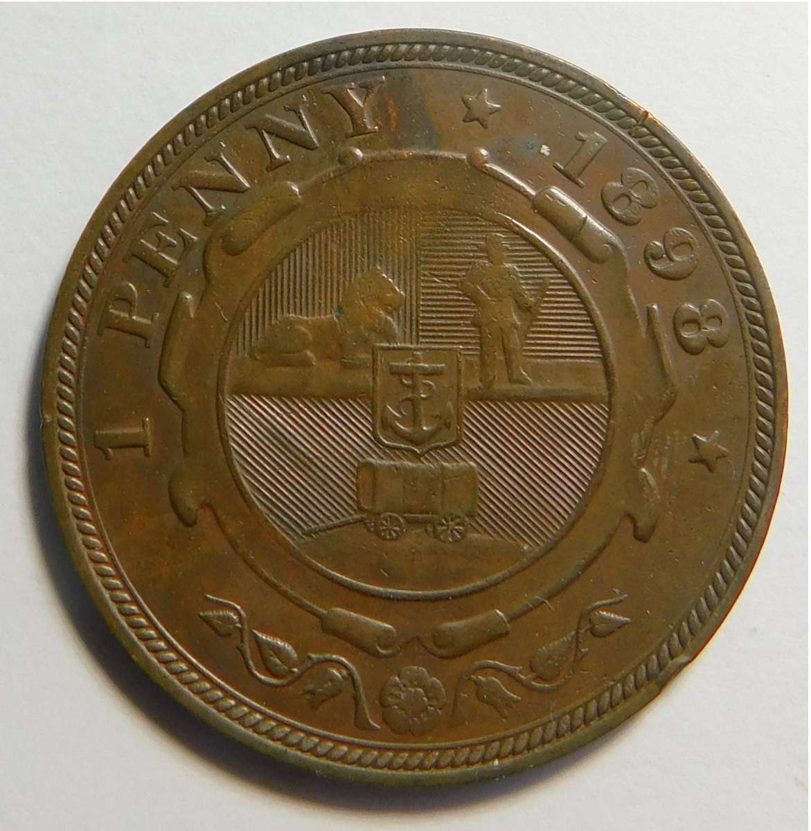 Paul Kruger ZAR Penny 1898