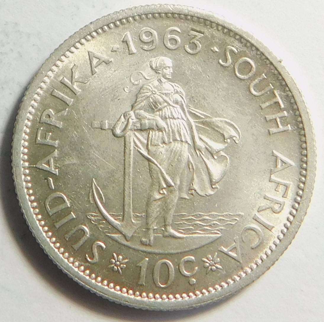 Rep. of SA: Silver 10c 1963