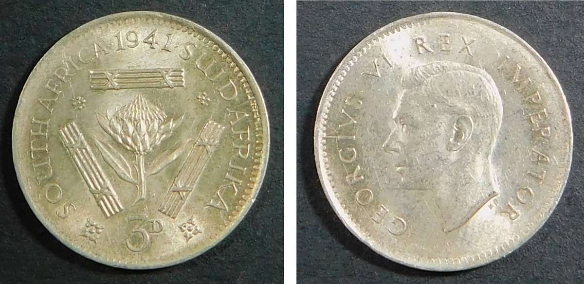 Union of SA: Silver 3-Pence 1941 (UNC)
