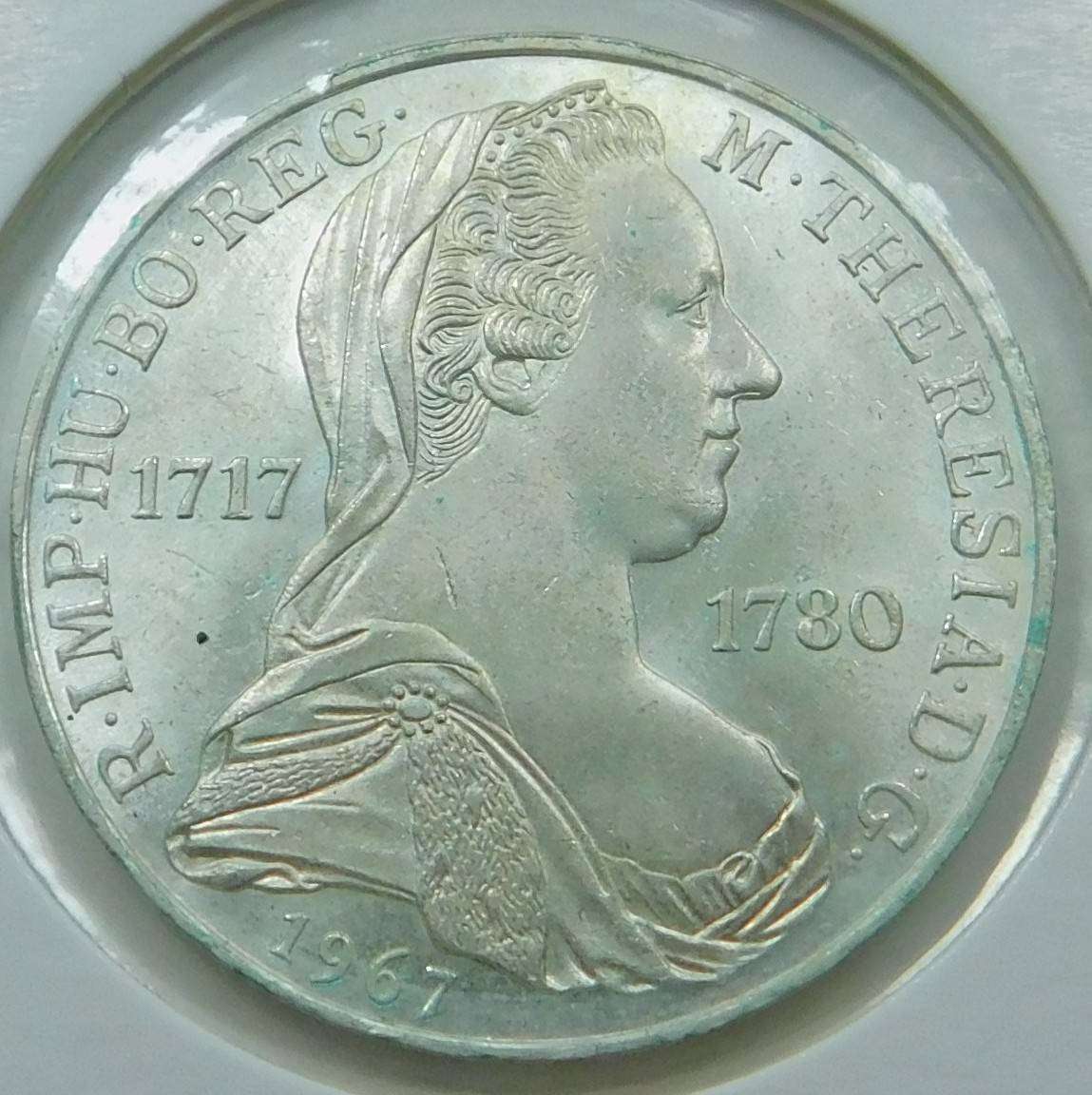 Austria: Silver 25-Schilling 1967 (Maria Theresa)