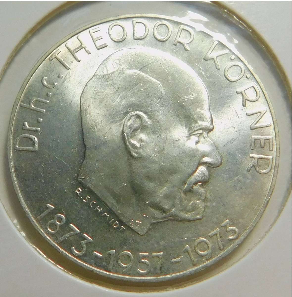 Austria: Silver 50-Schillings 1973 (Dr. Theodor Körner)