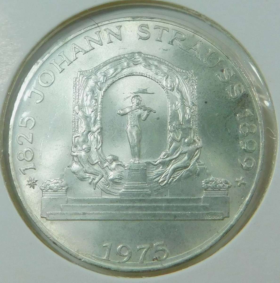 Austria: Silver 100-Schilling 1975 (Johann Strauss)