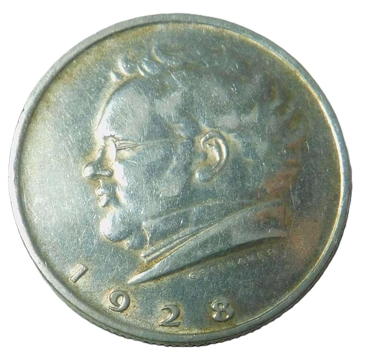 Austria Silver 2-Schilling 1928 (Franz Schubert)