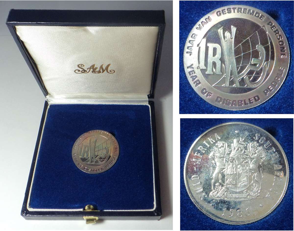 1986 Boxed Proof Silver R1 (Year of the Disabled)