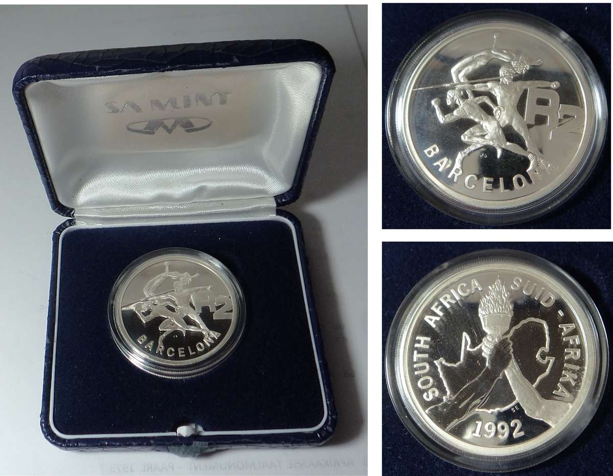 RSA Silver Proof R2 Crown of 1992 (Barcelona Olympics)