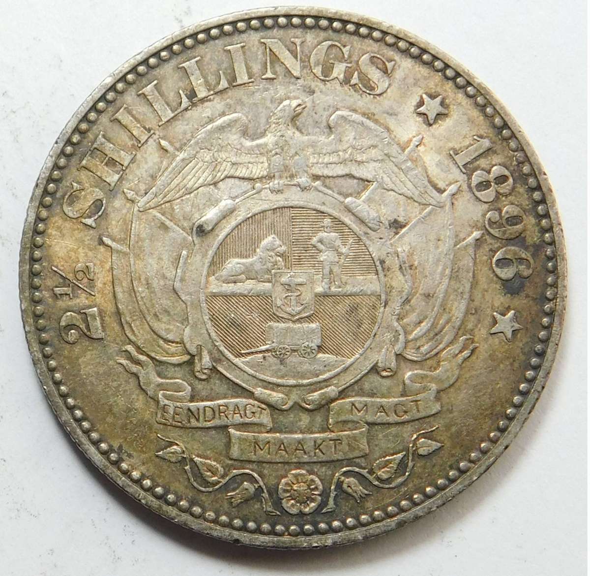 Paul Kruger ZAR Half Crown (2/6-) of 1896