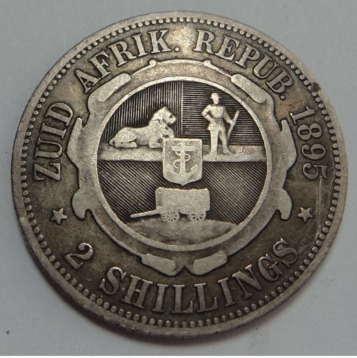 1895 Paul Kruger ZAR 2-Shillings