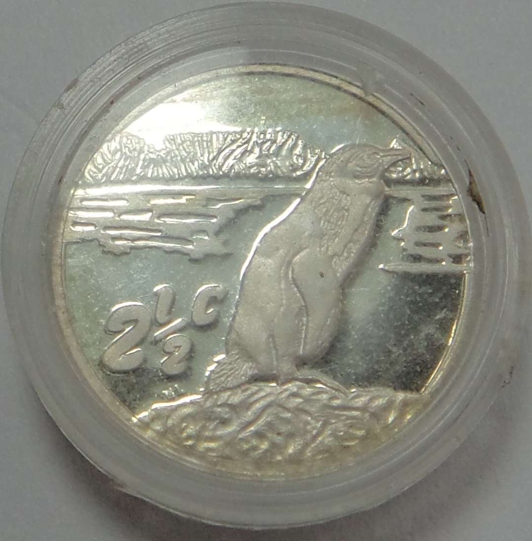 South African Proof Silver Tickey 1998 (Jackass Penguin)