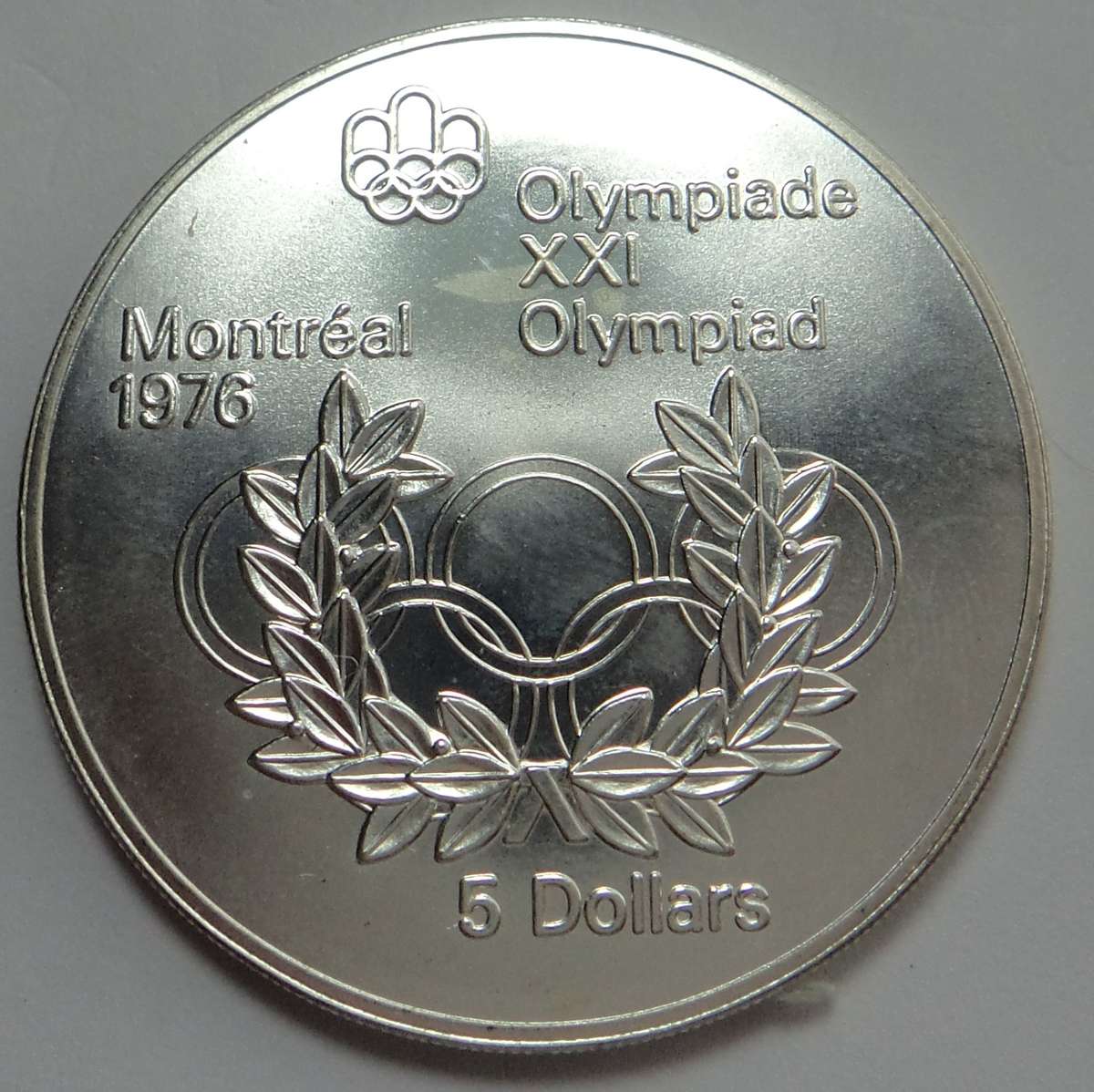 Canada: Silver 5 Dollars of 1974: Montreal Olympics