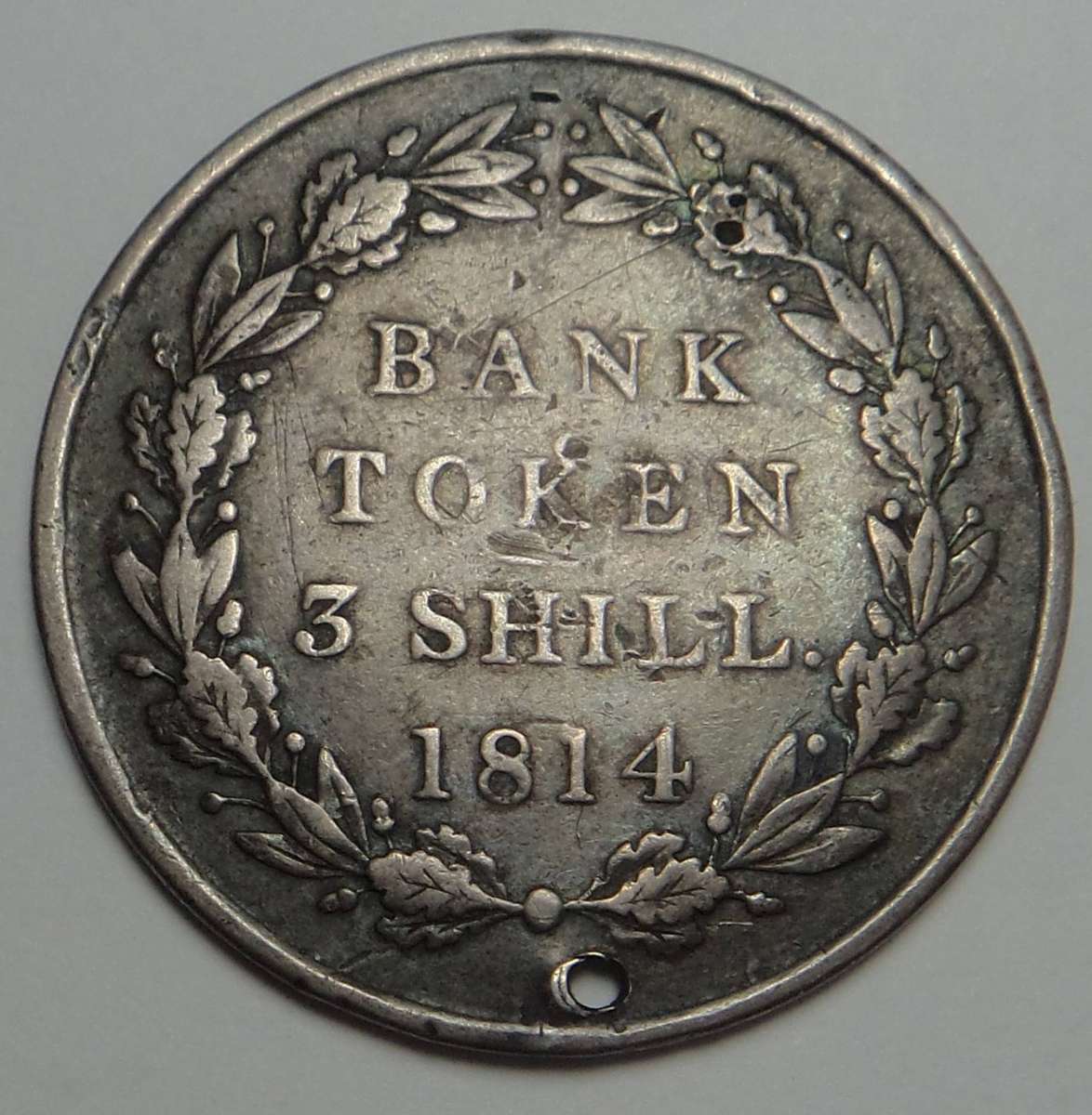 Great Britain: King George III Silver 3 Shillings Bank Token 1814