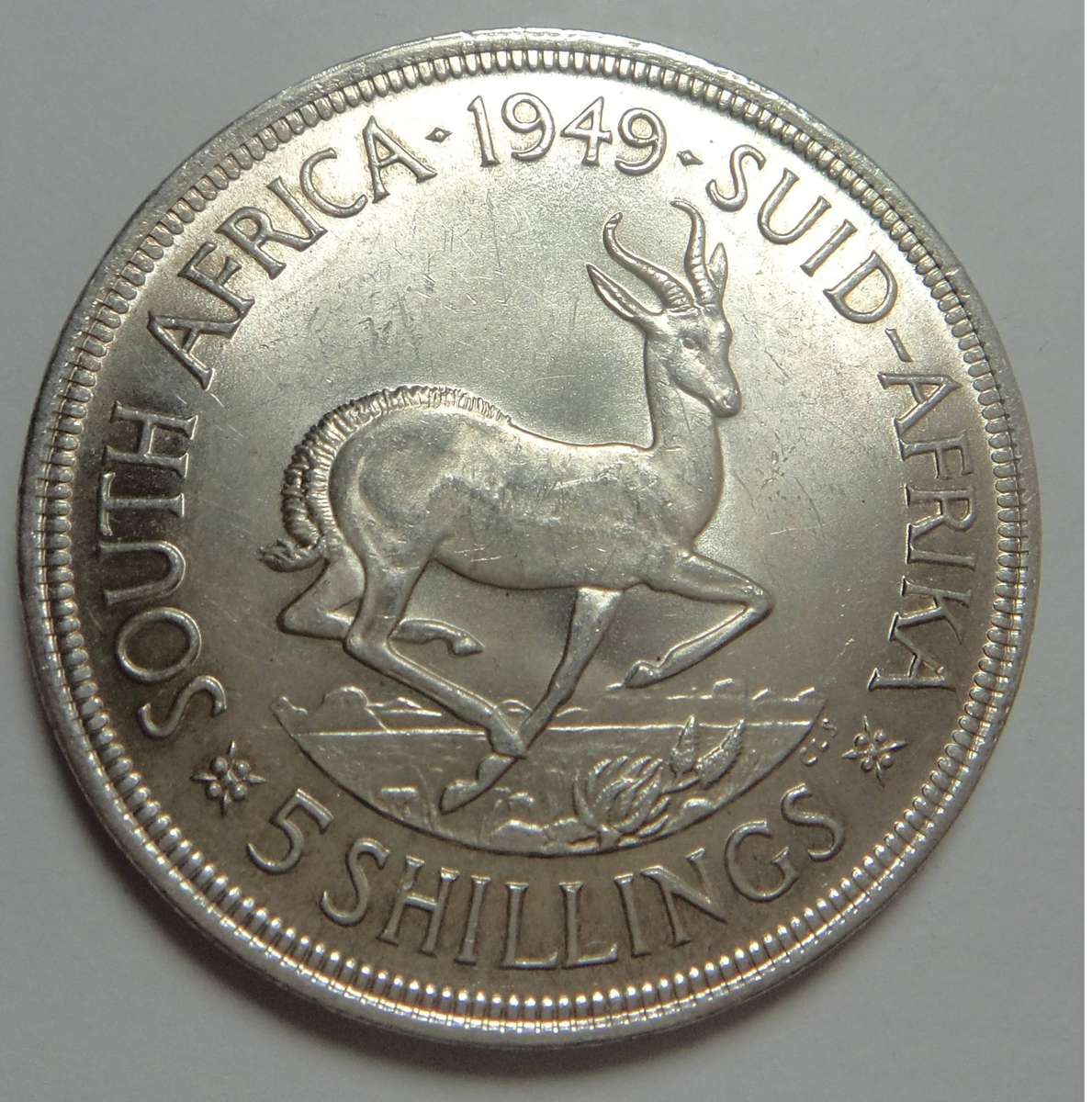 Union of SA Silver Crown (5/-) of 1949