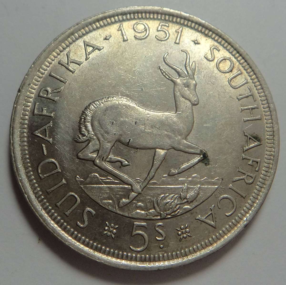 Union of SA Silver Crown (5/-) of 1951