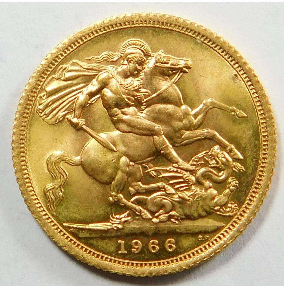 Great Britain: GOLD full Sovereign 1966