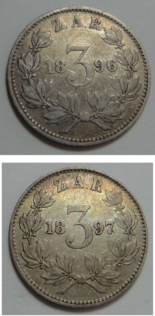 Paul Kruger ZAR: Tickeys of 1896 & 1897