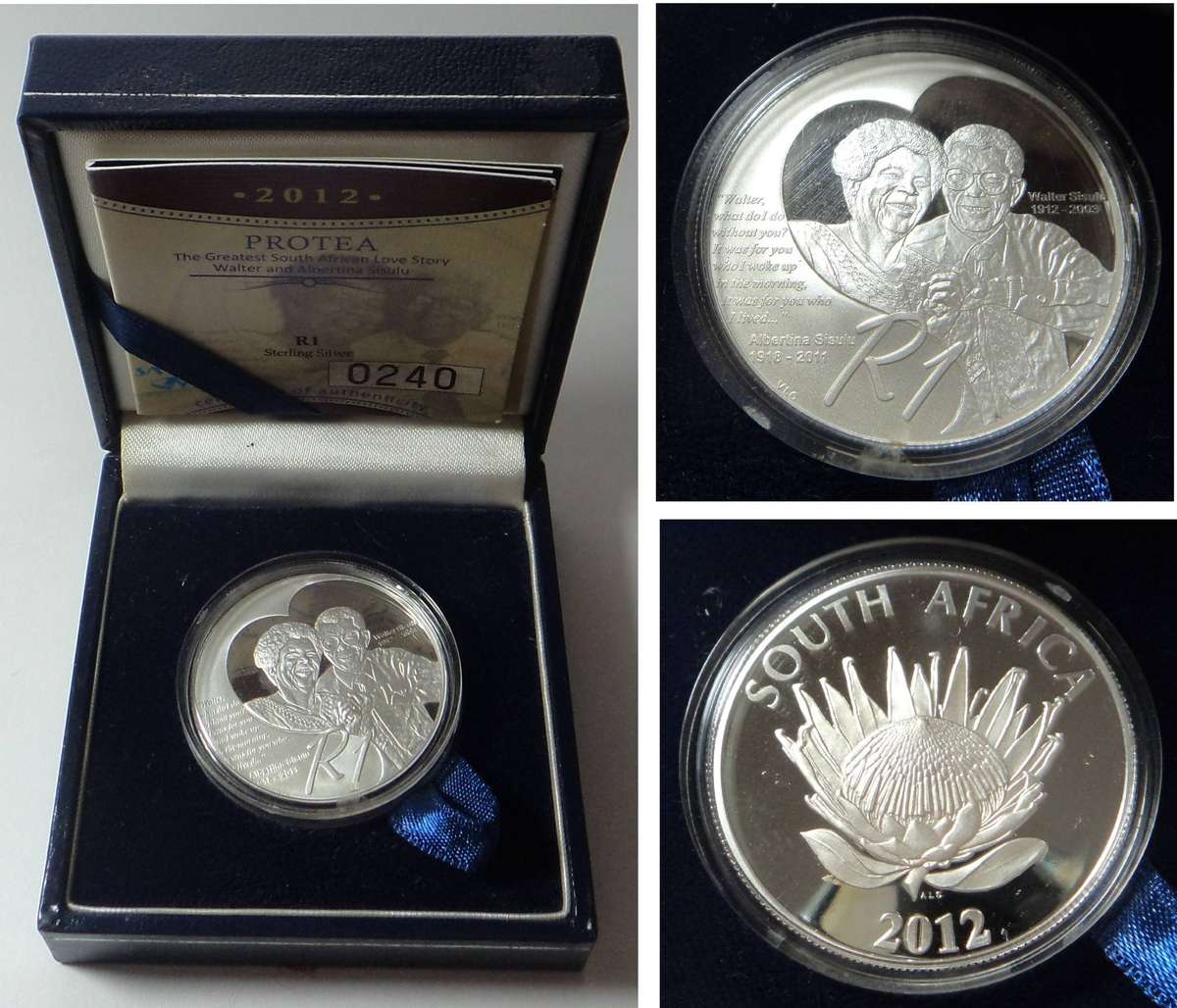 Republic of SA: Silver Proof R1 of 2012 (The Sisulus)