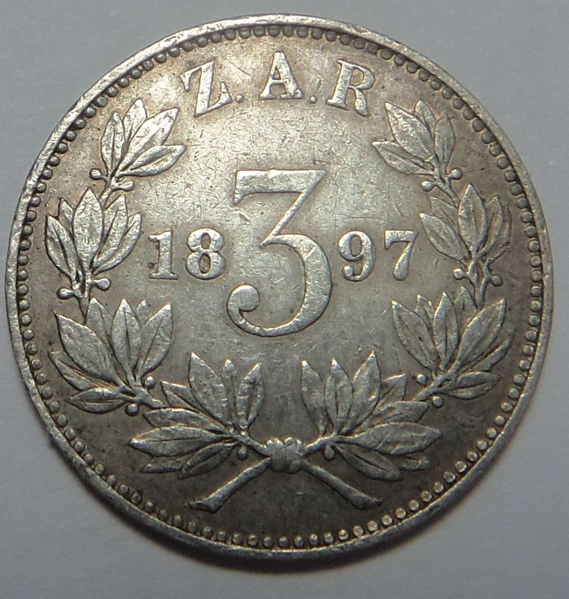 Paul Kruger ZAR Tickey of 1897