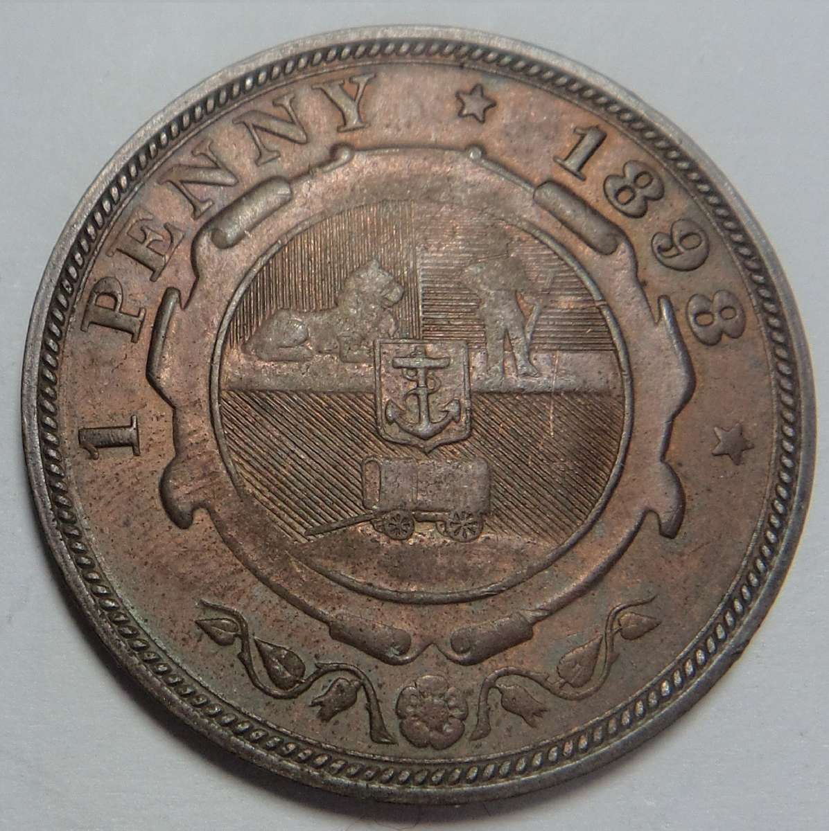 Paul Kruger ZAR Penny 1898 (Uncirculated) Coin 2 of 2