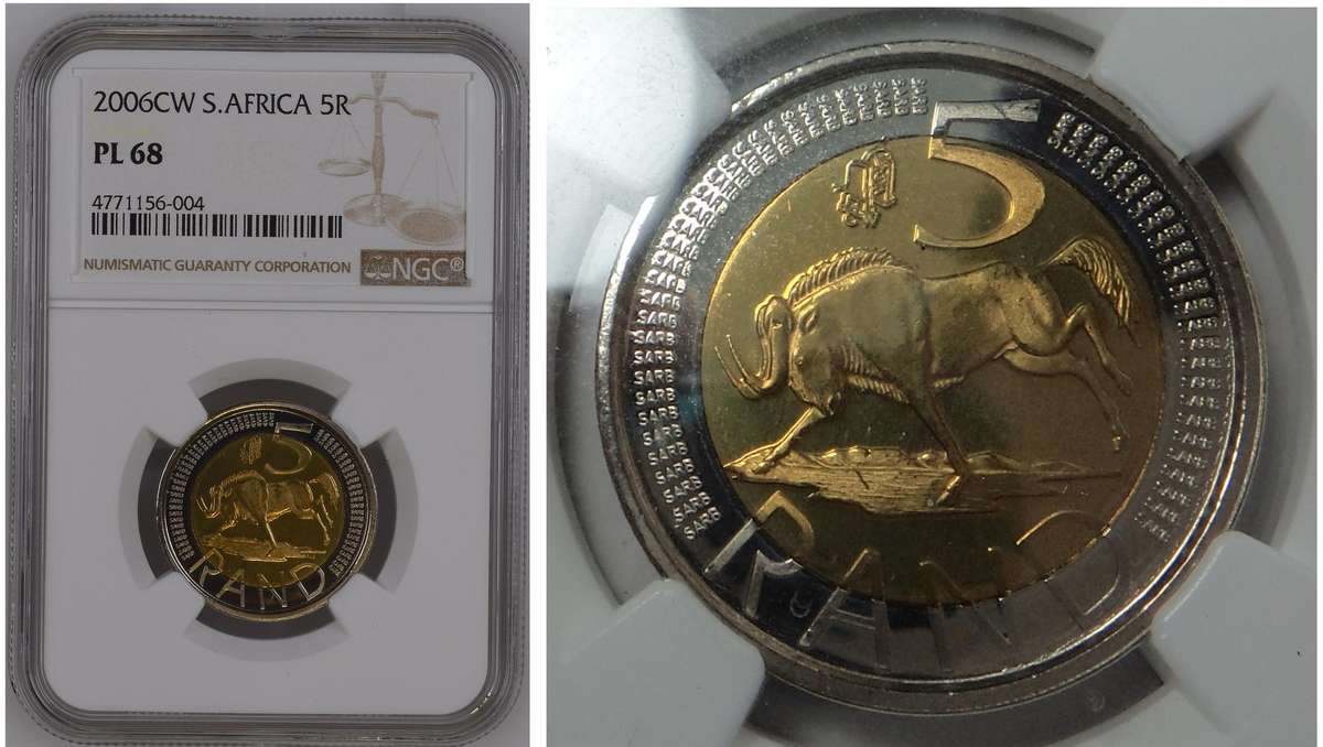 Oom Paul R5 of 2006: NGC PL 68 (2 available) Pop 2