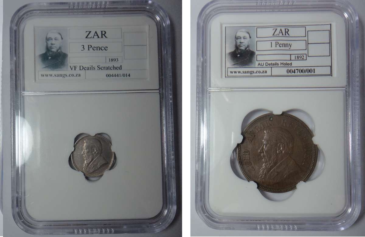 Paul Kruger ZAR: Details Penny (1892) & Tickey (1893)