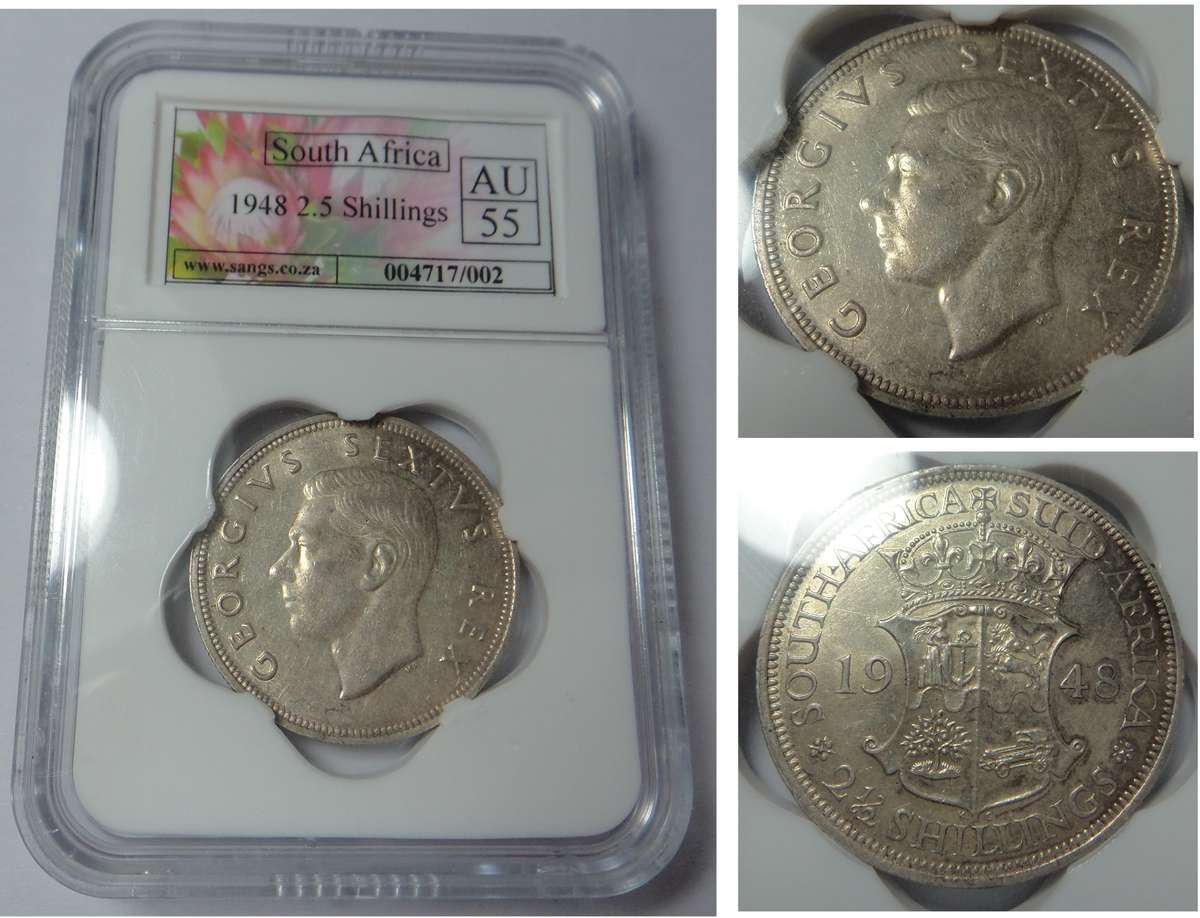 Union of South Africa: Half-Crown of 1948 (Sangs AU 55)