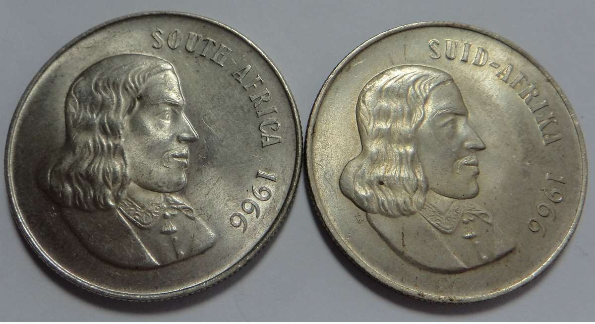 Republic of South Africa: Silver R1s (Eng. & Afr.) 1966