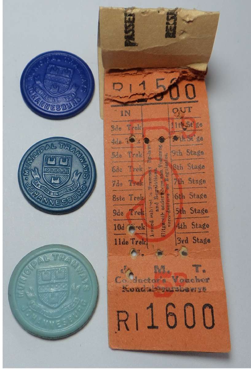 Johannesburg Municipal Tramways Tokens