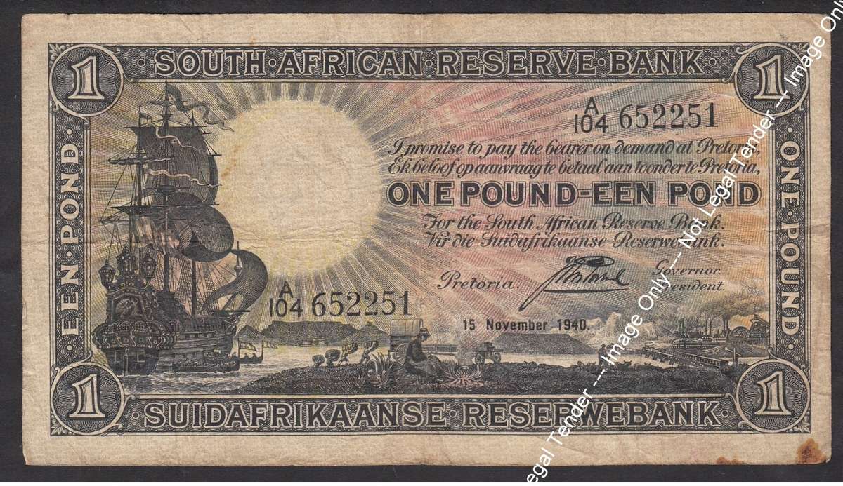 Union of SA: One Pound of 15 November 1940