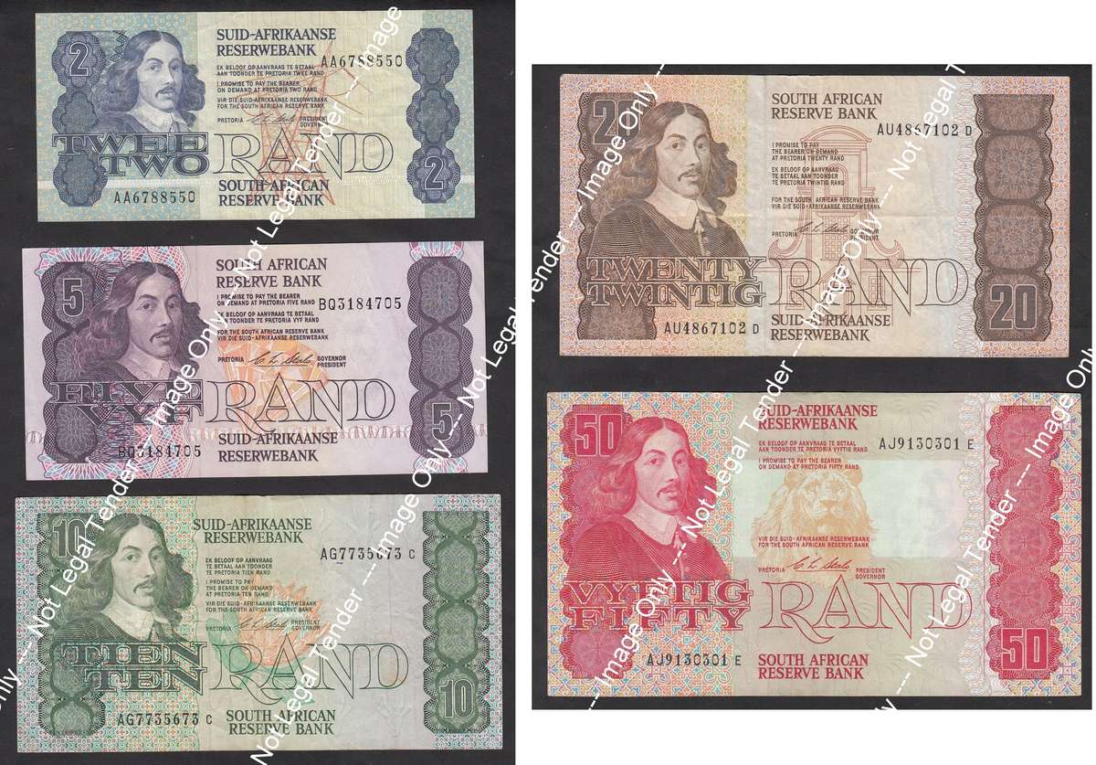 Republic of SA: C Stals Banknote Set of 1990