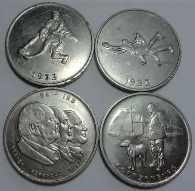 4 x Dr. Danie Craven ("Mr. Rugby") Tokens (The Full Set)