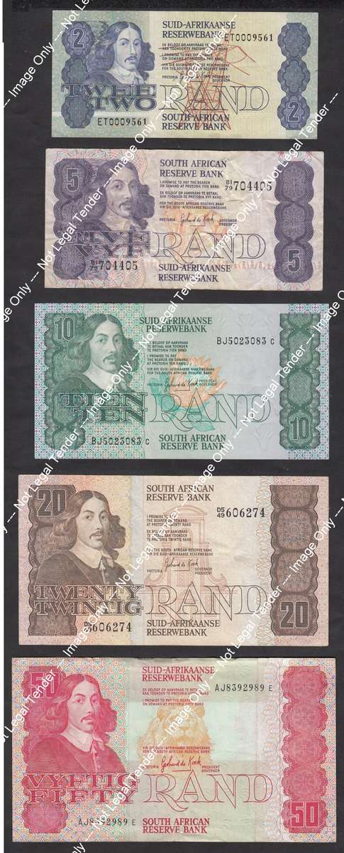 G. de Kock Bank Note Set of the 1980s