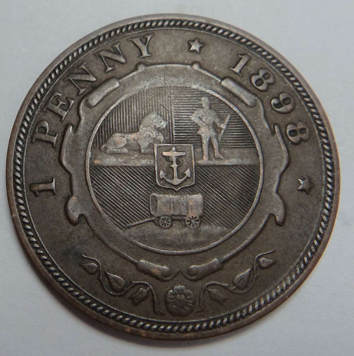 Paul Kruger ZAR Penny of 1898