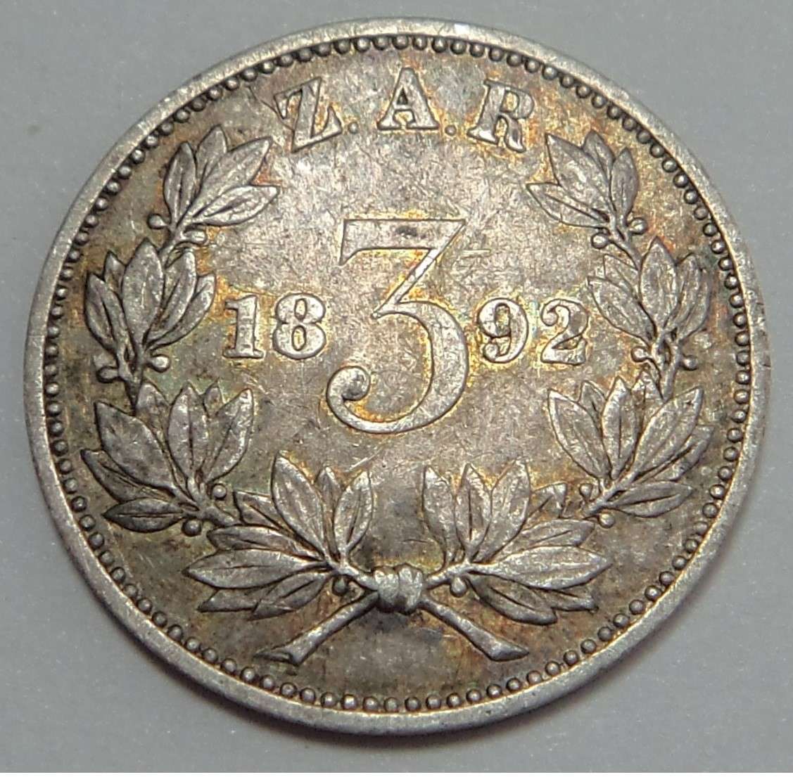 Paul Kruger ZAR Tickey of 1892