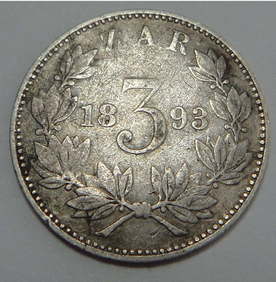 Paul Kruger ZAR Tickey of 1893