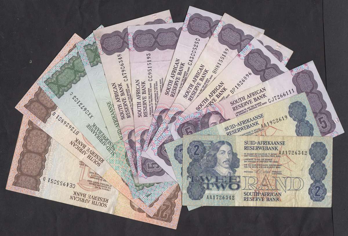 Collection of Stals Notes (2 x R2, 6 x R5, 2 x R10 & 2 x R20)