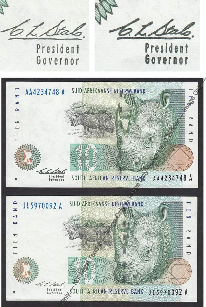 Two Varieties of the Stals R10 (Thin & Thick Signatures)