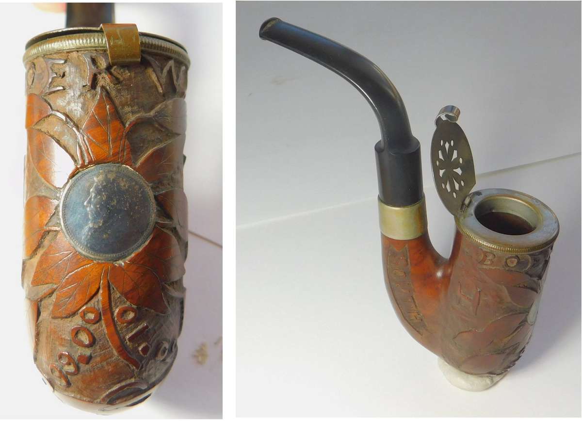 Paul Kruger Trench Art Smoking Pipe