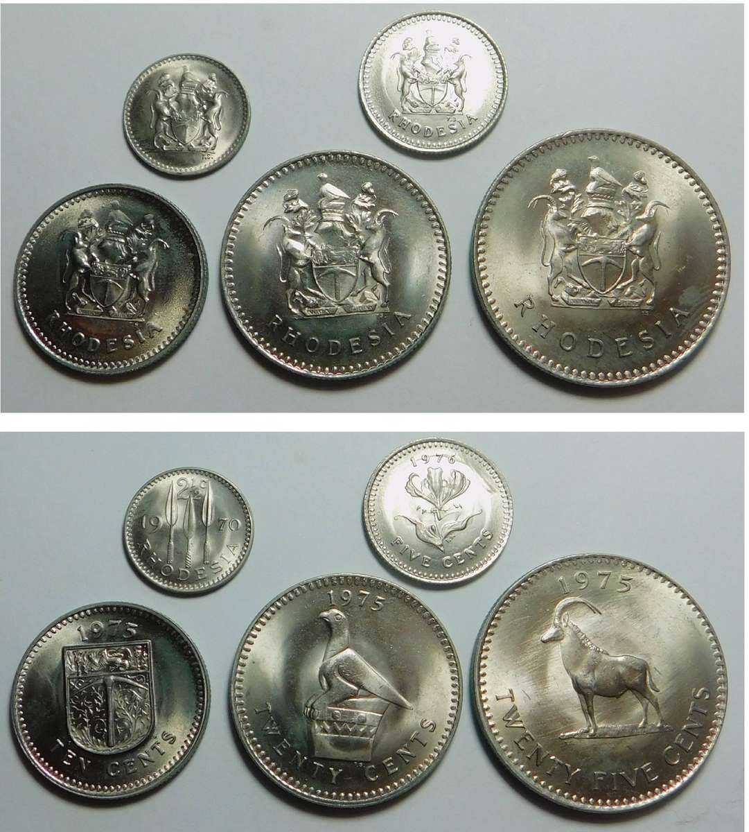 Rhodesia 1970s Uncirculated Coin Set (2 sets available)