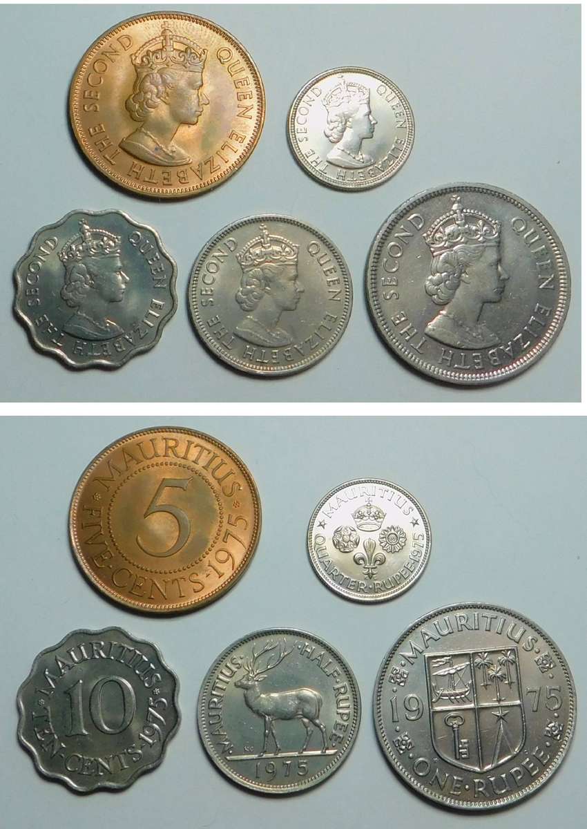 Mauritius 1975 Uncirculated Coin Set