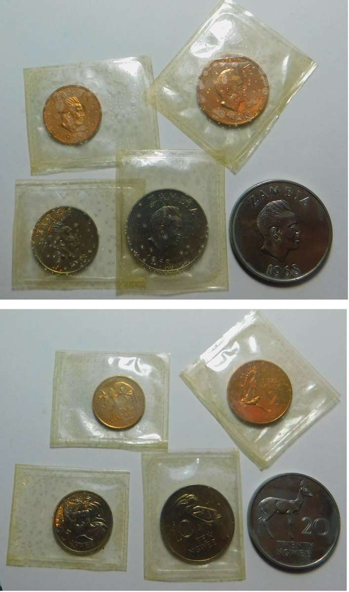 Zambia 1968 Uncirculated Coin Set
