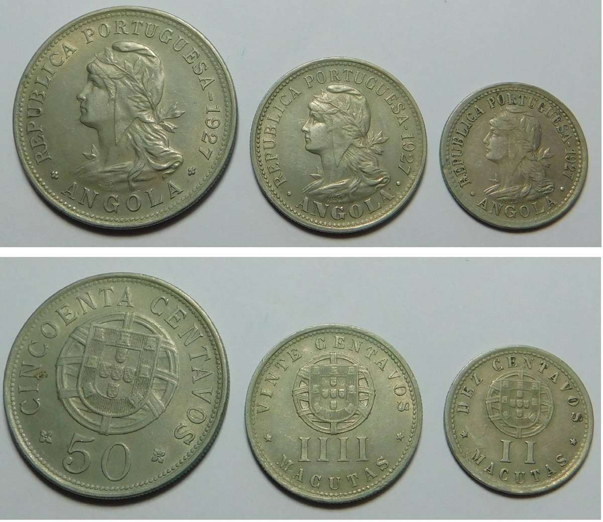 Portuguese Angola Uncirculated Coin Set of 1927