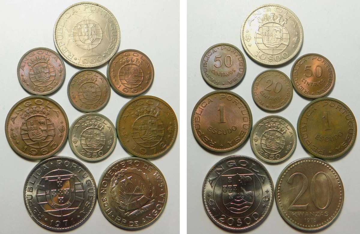 Angola: Small Collection of Uncirculated Coins